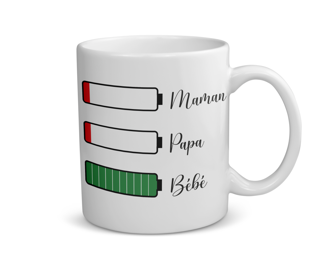 Mug céramique | Batterie faible