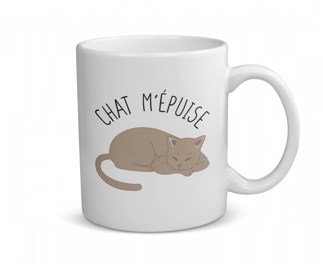 Mug céramique | Chat m’épuise