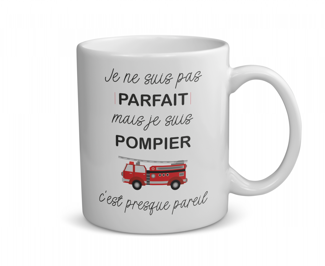 Mug céramique | Je ne suis pas parfait mais je suis pompier…