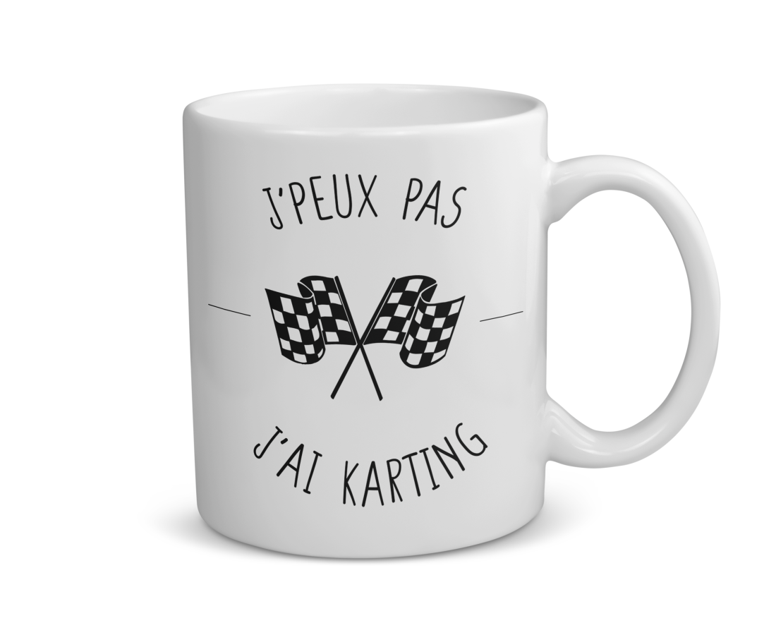 Mug céramique | J’peux pas j’ai karting