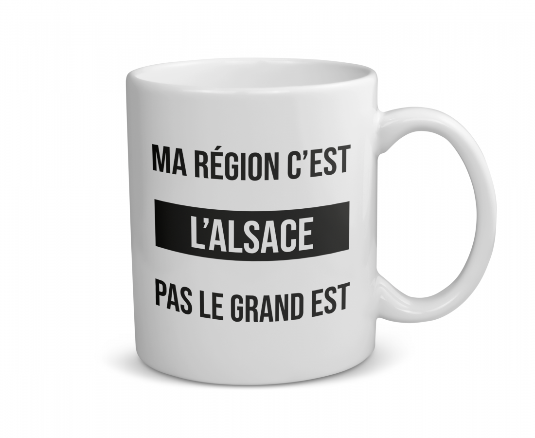 Mug céramique | Ma région c’est l’alsace pas le grand est