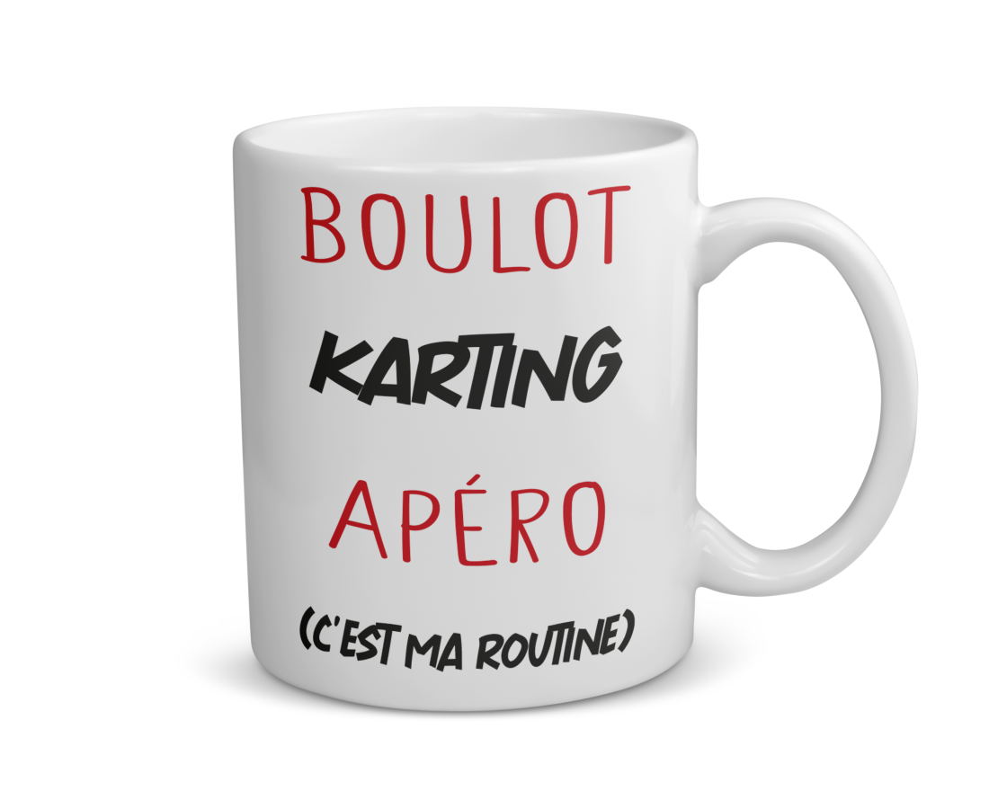 Mug céramique | Boulot karting apéro