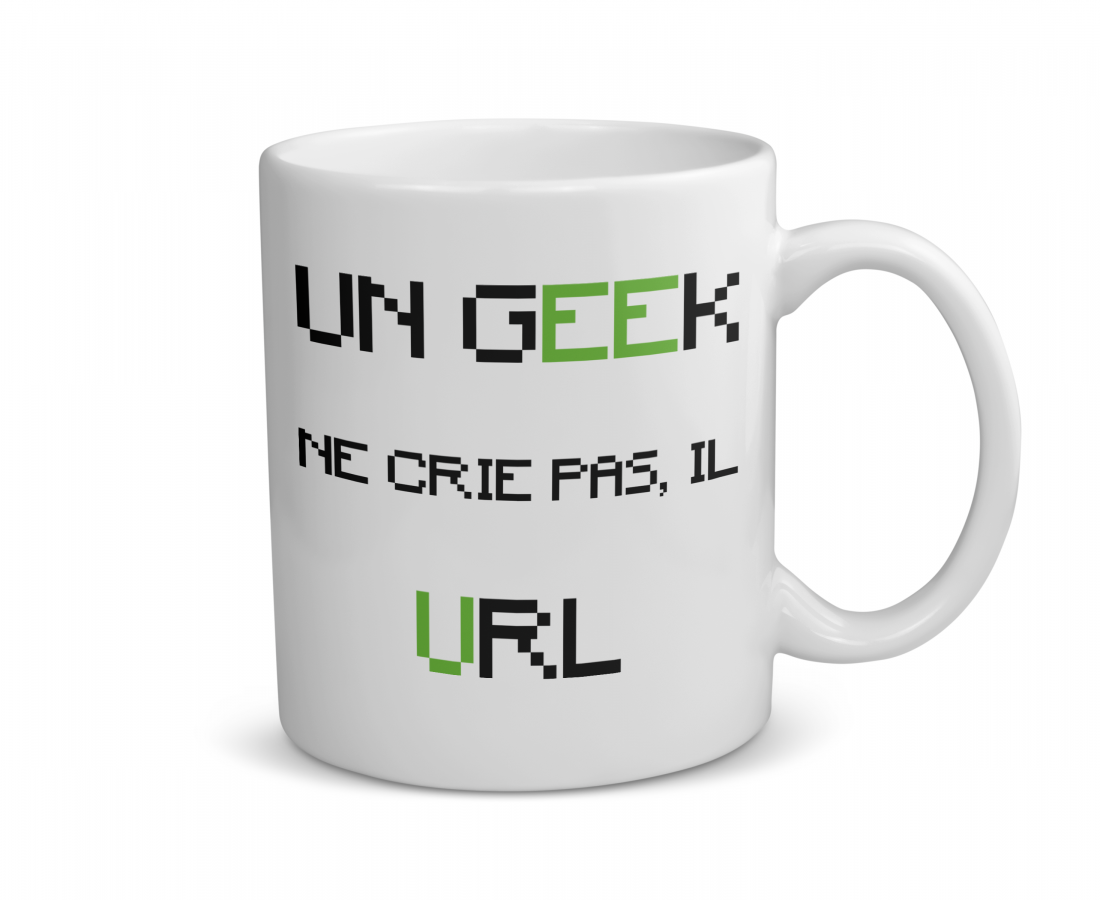 Mug céramique | Un geek ne crie pas, il url